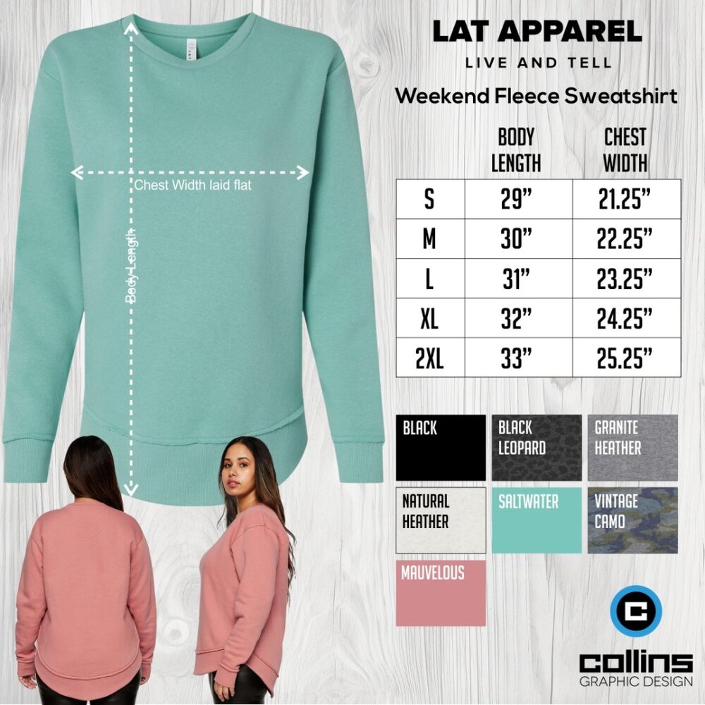 Nutcracker Tree LAT Ladies Sweatshirt Saltwater Blue LARGE - Picture 5 of 5